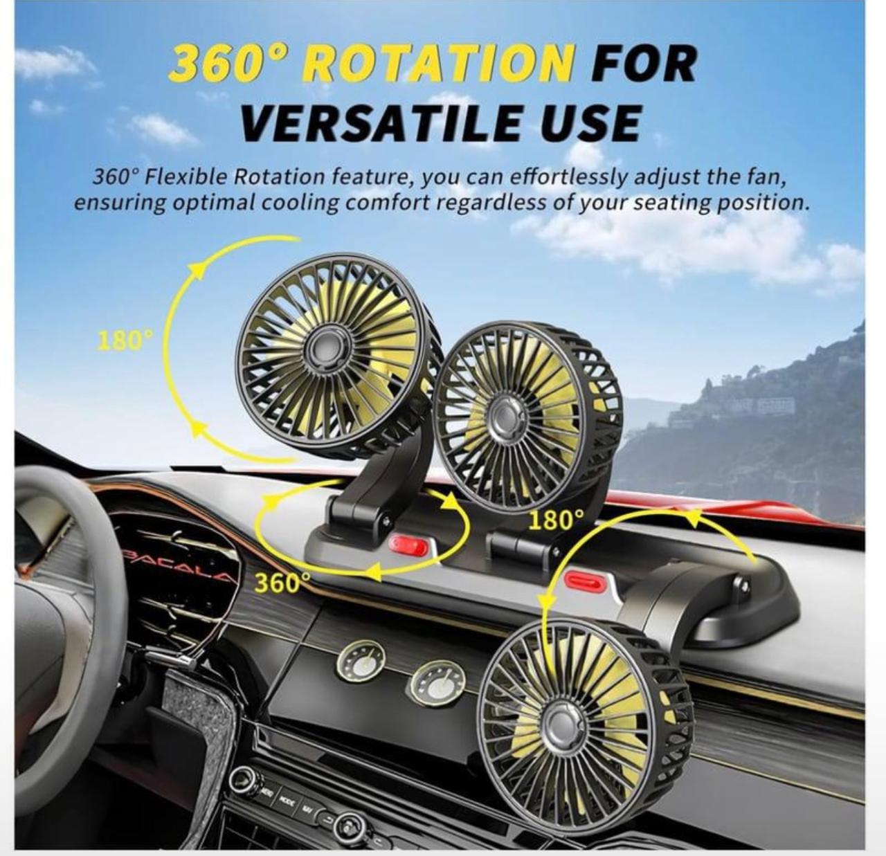 VENTILADOR 3 CABEZAS PARA CARRO HY-4006A